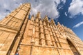 Side view of Catedral de Mallorca (La Seu), Palma de Mallorca. Majorca, Balearic Islands, Spain Royalty Free Stock Photo