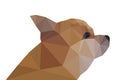 Side View of Chihuahua, geometric triangular Royalty Free Stock Photo