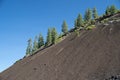Side view of the cinder cone at Lava Lands - Newberry Crater National Monument in Oregon