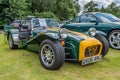 Classic Lotus 7 sports car on display at a public car show Royalty Free Stock Photo