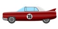 Side view of a classic racing car Royalty Free Stock Photo