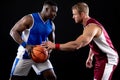 Basketball players in action Royalty Free Stock Photo