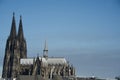 Side view of Cologne Cathedral in the morning light Royalty Free Stock Photo