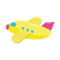 Side view of a colored airplane icon Vector