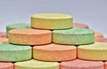 Colorful antacid pills in a pyramid Royalty Free Stock Photo