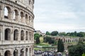 Side view of The Colosseum in Rome, Italy Royalty Free Stock Photo