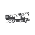 Side view of crane truck icon