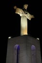 Side view of Cristo-Rei statue in Lisbon, Portugal.