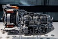 Side view cross section of automatic transmission gearbox Royalty Free Stock Photo