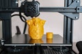 Side view 3d printer with finished product Royalty Free Stock Photo