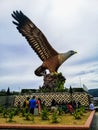 The side view of Eagle Statue at Dataran Lang. It is the symbol of Langkawi Island Royalty Free Stock Photo