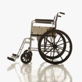 Side view of empty wheelchair. Royalty Free Stock Photo