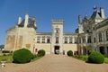 The entrance and inner courtyard of the BrÃÂ©zÃÂ© castle