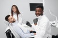 Experienced african dentist looking at camera and smiling