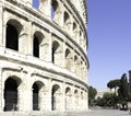 Side view of Colosseum coliseum in Rome Italy Royalty Free Stock Photo