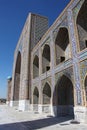 Side view of facade Tilya-Kori Madrasah