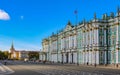 Side view of the facade of the Winter Palace - Hermitage and Palace Square in Saint Petersburg, Russia Royalty Free Stock Photo