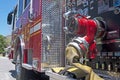 Side view of a firetruck