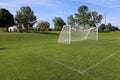 Side-View Football Pitch Royalty Free Stock Photo