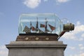 Side view of the fourth plinth at Trafalgar Square Royalty Free Stock Photo