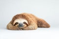 Side View of a Gentle Arafed Sloth Resting Calmly. Royalty Free Stock Photo