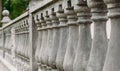 Side view of gray baroque balustrade. Column order Royalty Free Stock Photo