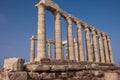 side view of the Greek temple of Poseidon