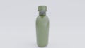 Side view green canteen military bottle premium photo 3d render