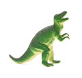 Side view green plastic dinosaur toy Royalty Free Stock Photo