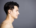 Side view of Handsome young men face Royalty Free Stock Photo