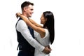 Couple dancing on their wedding day Royalty Free Stock Photo