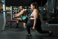 Active overweight woman working out Royalty Free Stock Photo