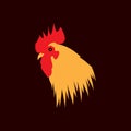 Side view head colored rooster logo design vector graphic symbol icon illustration creative idea Royalty Free Stock Photo