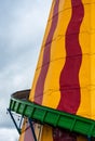 Side view of the helter skelter fun fair ride. Royalty Free Stock Photo