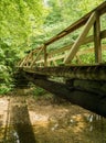 A Side View of a Hiker Footbridge along the Appalachian Trail Royalty Free Stock Photo