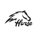 Side view horse modern logo design vector graphic symbol icon sign illustration creative idea