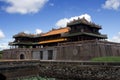 Side view on the Hue Imperial Palace in the Imperial City, Hue, Central Vietnam. Royalty Free Stock Photo