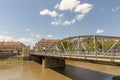 Iron bridge in Lugoj, Timis, Romania Royalty Free Stock Photo