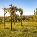 Side view of a Jewish wedding Chuppah Royalty Free Stock Photo