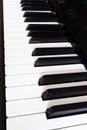 Side view keyboard of digital piano Royalty Free Stock Photo