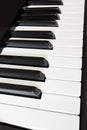 Side view keys of synthesizer Royalty Free Stock Photo