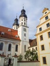 Obermarchtal Abbey wall sideways in evening light Royalty Free Stock Photo