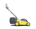 Side view of a lawn mower isolated on a white background. Royalty Free Stock Photo