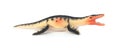 Side view Liopleurodon toy on white Royalty Free Stock Photo