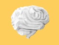 Side view of low poly brain model