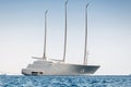 Side view of a luxury Mega Yacht in Mediterranean sea Royalty Free Stock Photo