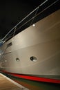 Side view of luxury yacht at night Royalty Free Stock Photo