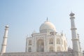 Side view of majestic Taj Mahal in Agra. One of seven wonders of the World Royalty Free Stock Photo