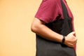 side view man carry totebag Royalty Free Stock Photo