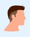 Side view of man face Royalty Free Stock Photo
